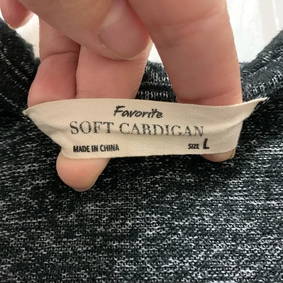 Gray Hooded Cardigan - Picture 3 of 3